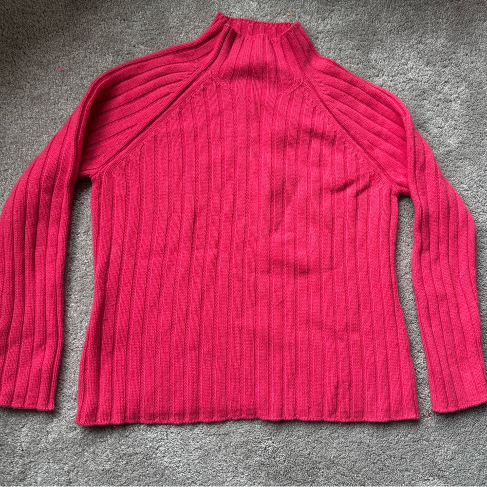 Lands’ End Wool Blend Mock Neck Sweater